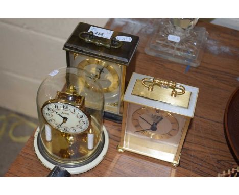 Dome top anniversary type clock and two others (3)