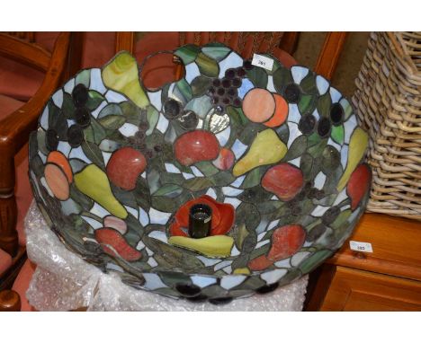 Large Tiffany style ceiling light fitting, 50cm diameter (a/f)
