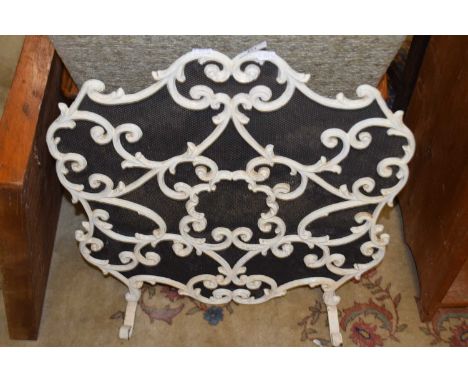 Iron and meshwork fire screen