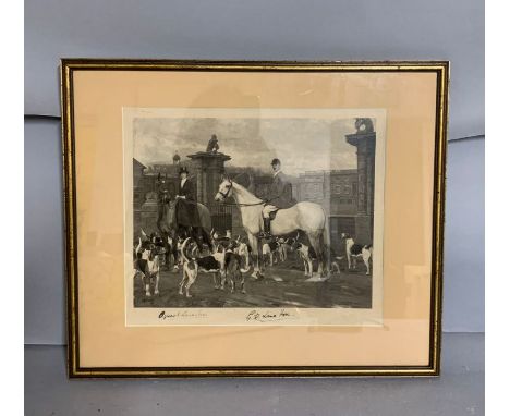 A print after a painting by William Frank Calderon (1865-1943), depicting George Richard Lane Fox and Mary Agnes Emily Lane-F