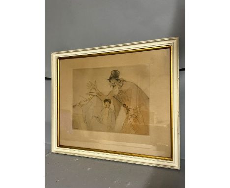Sketch of a fiddler, signed lower left (France 1881 -1935)