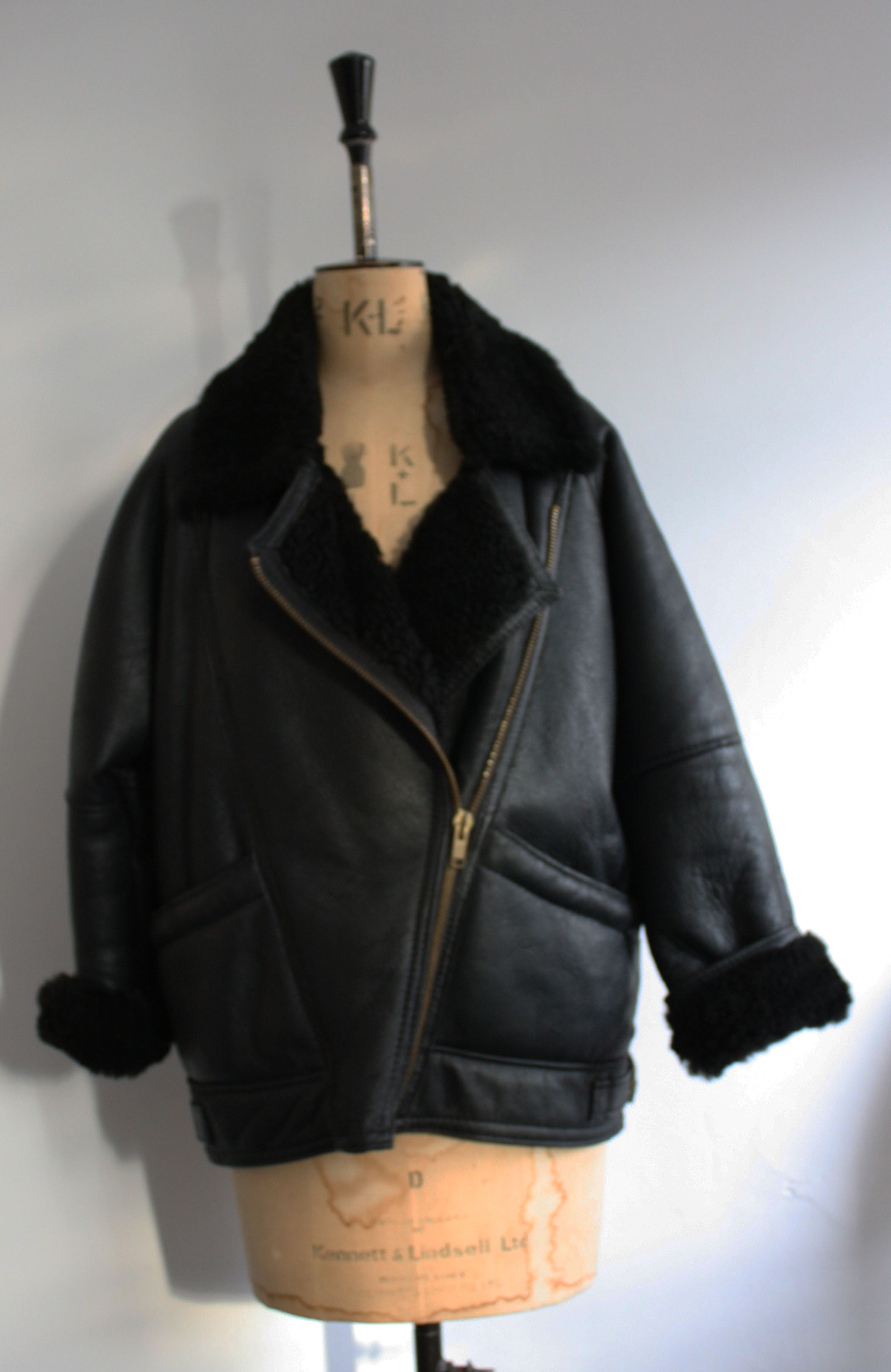 vintage shearling aviator jacket