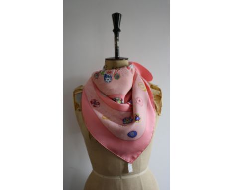 Vintage Hermés silk scarf SULFURES PDA500. 35 inch x 35 inch