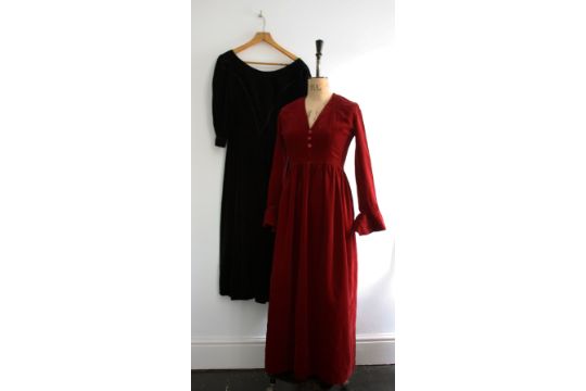 laura ashley red velvet dress