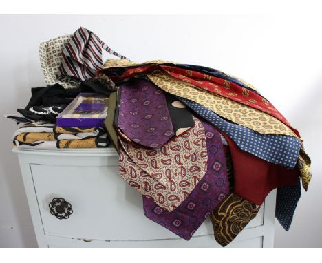 A collection of 19 vintage cravats, many are by Tootal and Sammy plus miscellaneous items including an African a print scarf 