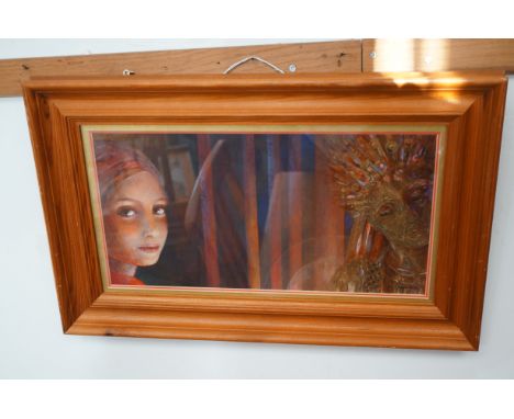 Mavis Nwokobia contemplation by candle light dated 1998 