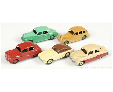 Dinky an unboxed to include 167 AC Aceca - cream, brown (full rear trim), light beige ridged hubs, 164 Vauxhall Cresta - two-