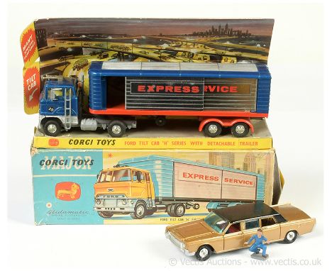 Corgi 1137 Ford H Series Articulated Truck &amp; Box Trailer - Excellent with some paint chips to trailer chassis and usual p