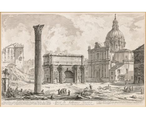 Piranesi, Giovanni Battista (Mogliano, Rom 1720-1778) Arco di Settimo Severo  1759 Radierung aus der Folge "Veduta di Roma". 