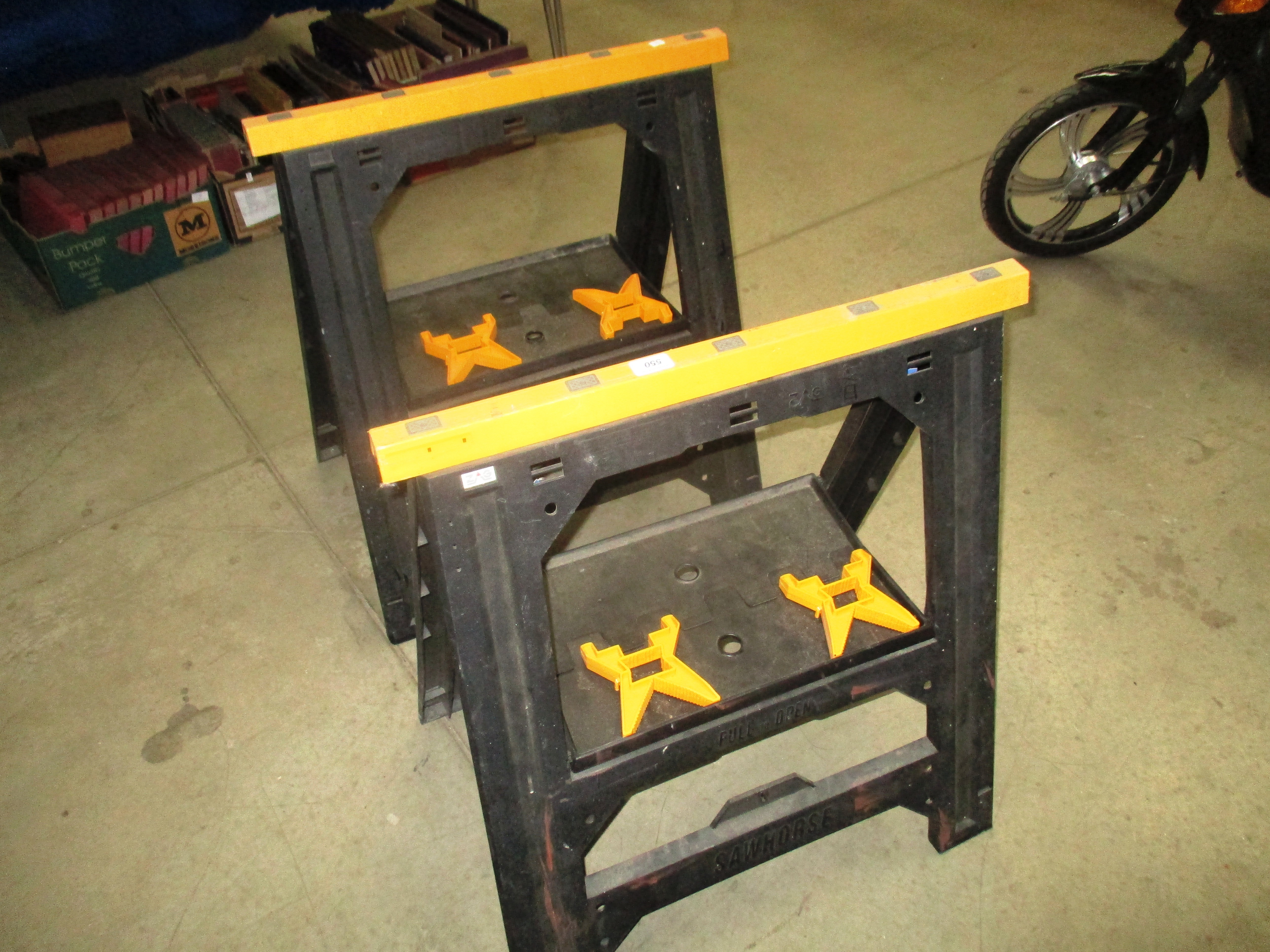 2 x Zag folding saw horses