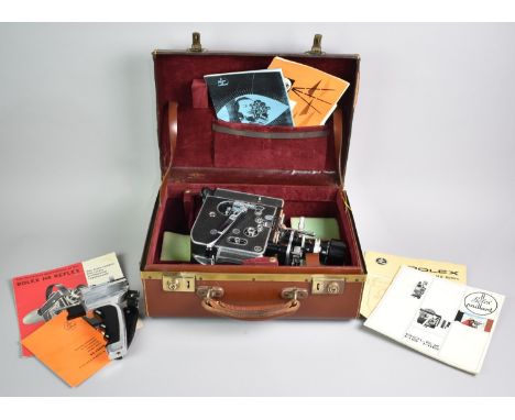 A Leather Cased Bolex Reflex H8 Clockwork Cine Camera