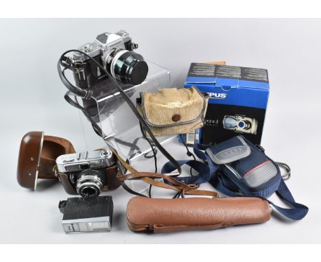 A Collection of Vintage 35mm Cameras to include Voigtlander Vito CLR, Nikkormat, Olympus and Others