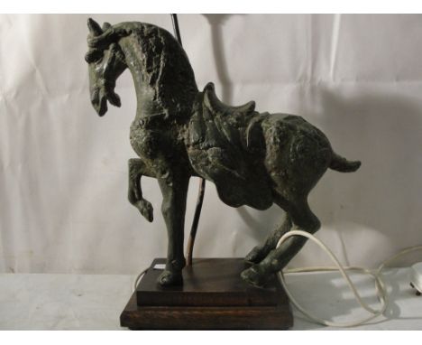 A decorative Chinese horse lamp