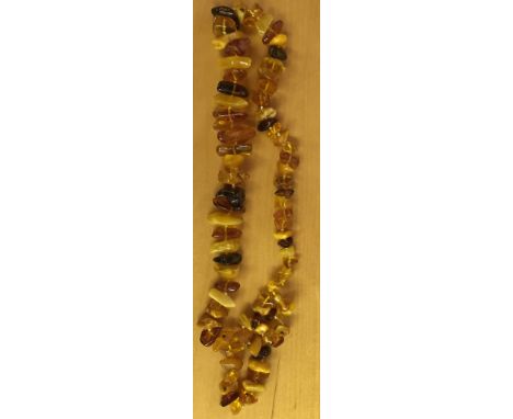 An amber abstract necklace