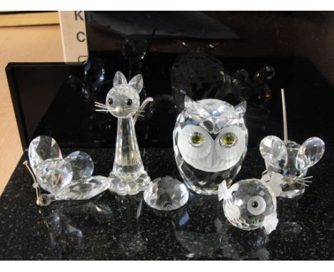 Five vintage Swarovski animals