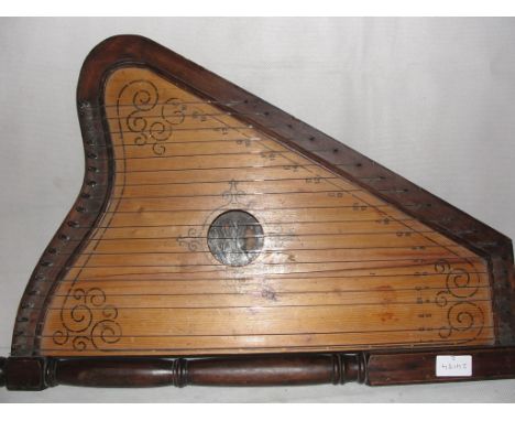A Victorian zither harp