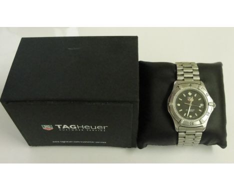 A boxed Tag Heuer Pro 2000 gentleman's wristwatch 2005 model: matt black dial:
962.006-2