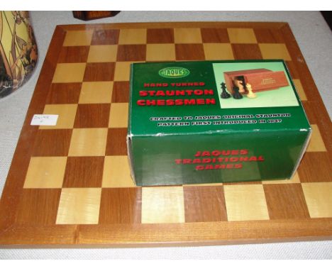 A cased modern Jacques Staunton chess set