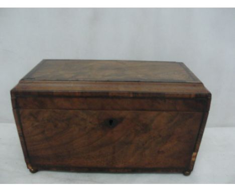 A 19th century mahogany tea caddy