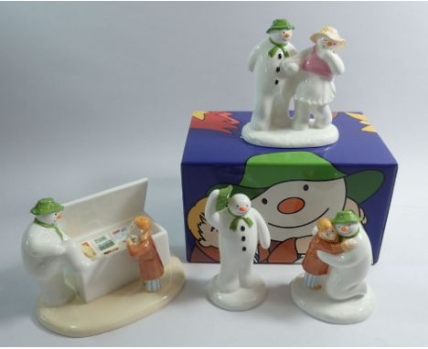 A set of four Coalport Characters Snowman figures - boxed, all perfect condition