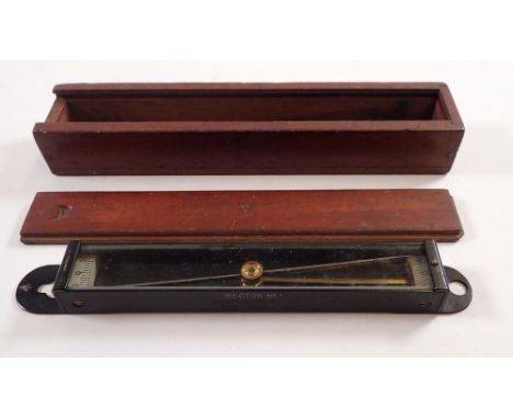 A WWI trough compass, W Ottoway & Co 'Director No 1' 1918 No 1854 in mahogany box 