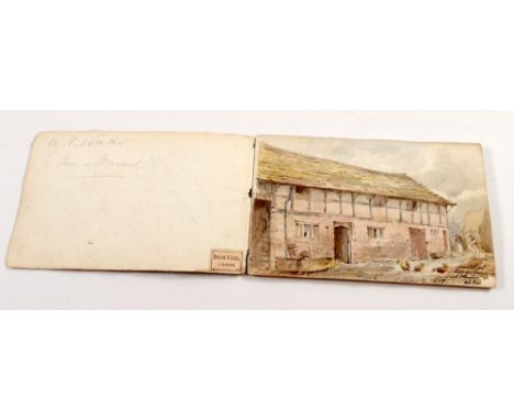 A Victorian watercolour sketch book of eighteen named and dated views and scenes including Billinge (Lancaster), Beeston, Dre