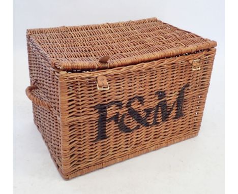 A Fortnum &amp; Mason wicker hamper, 56 x 41cm 