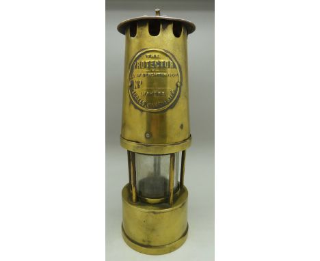 An Eccles miner's safety lamp