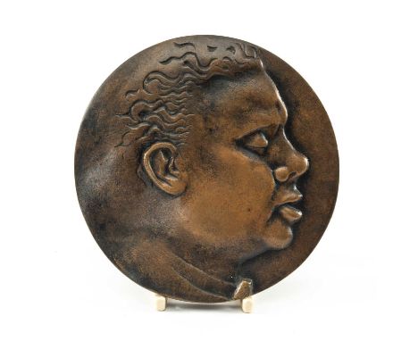 ‡ JONAH JONES (English/Welsh 1919-2004) limited edition of 37 cast bronze sculptural art medal, 1985 for the British Art Meda