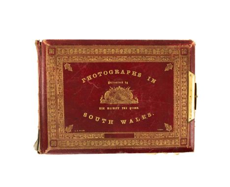 CHARLES SMITH ALLEN (1831-1897) of Tenby, documentary photographs, circa 1860s - rare album having gilt decoration and title 