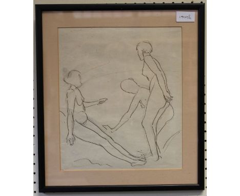 Roy de Maistre (1894-1968 Australian/ British)Three nude female figures, ink and pencil on paper, 28 x 24cm, framedProvenance