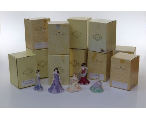 A Coalport Debutante figurine, Gina together with Abbie, Fascination, Tricia, Poppy, Paula and six other Debutante figurines,