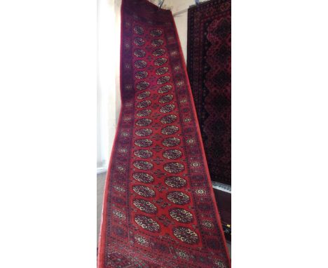 Turkerman runner, 20th century (27" x 106"). Condition reports are not available for this auction