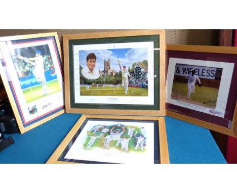 Framed print by David Stallard "Century of Centuries" celebrating Graham Hicks 100 centuries, Gary Brandham print "Windswept"