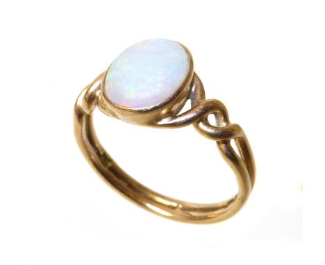 14ct gold opal set ring. Condition reports are not available for this auction