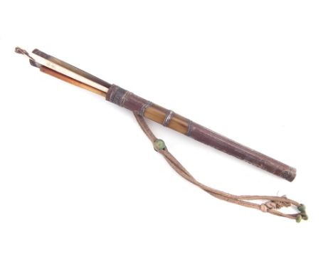 Chinese knife and chopstick eating set in sheath, 35cm high Condition reports are not available for this auction