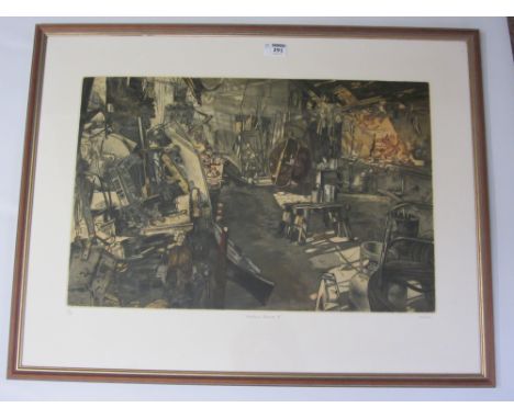 'Hollow Shore 3' limited edition chromo-lithograph by Gordon Miles signed no 30/150 39 x 57 cms Condition Report Click here f