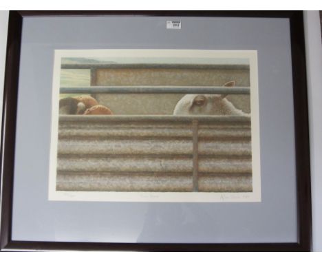 'Take Stock' limited edition chromo-lithograph by Alan Stones 1989 no 155/200 40cm x 54cm Condition Report Click here for fur