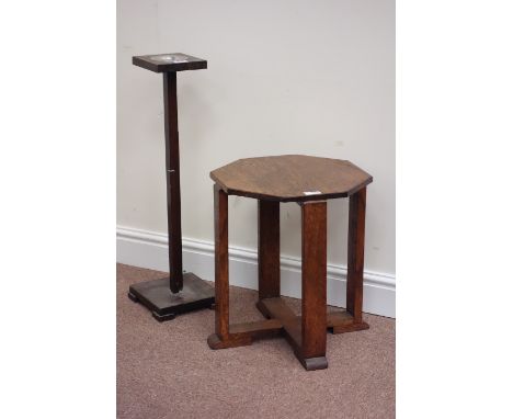 Art Deco octagonal occasional table and an Art Deco smokers stand Condition Report Click here for further images, condition, 