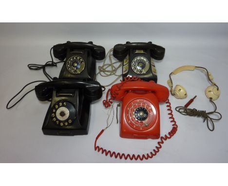 Four vintage rotary dial telephones  Condition Report Click here for further images, condition, auction times & delivery cost