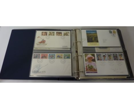 Stuart album of GB Benham and Post Office First Day Covers, presentation packs and mint Stamps etc Condition Report Click her