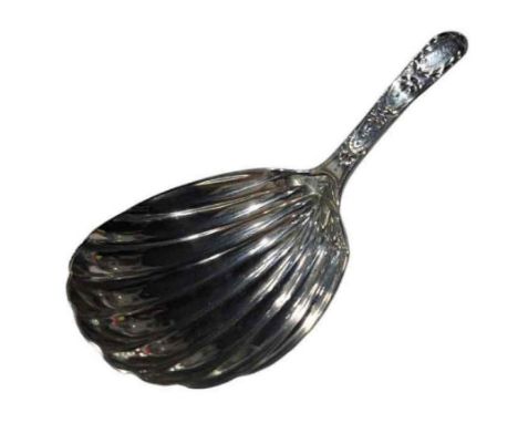 A Georgian silver tea caddy spoon, with shell shaped bowl, by Thomas Northcote, 6.8cm, 0.24 oz