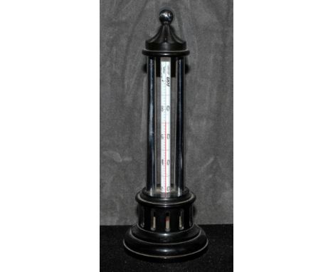 Cast phenolic and chrome thermometer, 17cm high The Art Deco Carvings of W. G. Collins (1872-1959) Worshipful Company of Turn