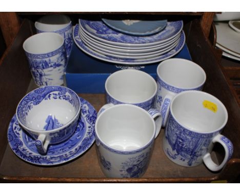 A selection of household ceramics, to include Spode, mugs and cups and Wedgwood plates