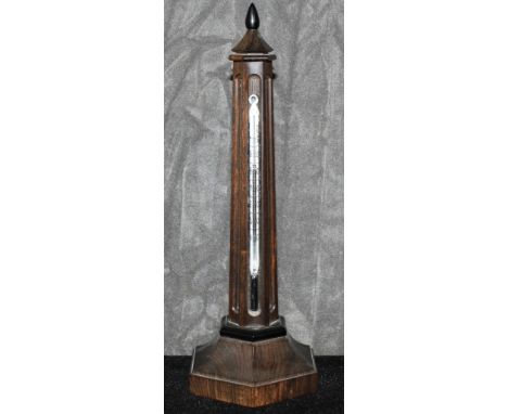 An obelisk ivory thermometer, 21cm high  The Art Deco Carvings of W. G. Collins (1872-1959) Worshipful Company of Turners Cla