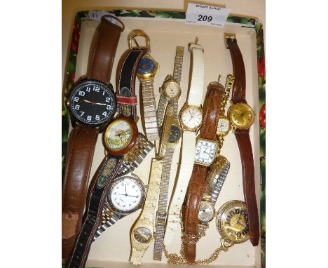 Various vintage wrist watches, makes inc. Timex, Rondine, Services, etc.