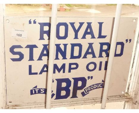 Reproduction enamel sign for Royal Standard Lamp Oil