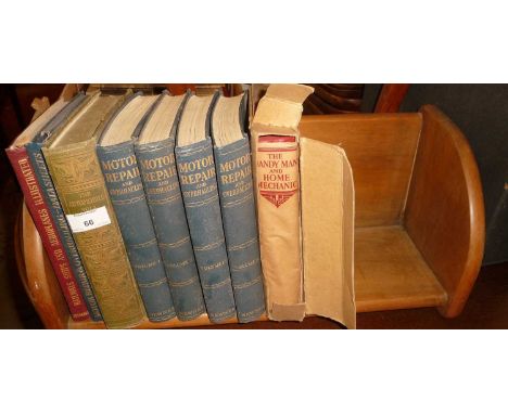 Four volumes of "Motor Repair and Overhauling" 3rd edition, "The Automobile" Vol 1, 1905, 3 others similar and "The Parents B