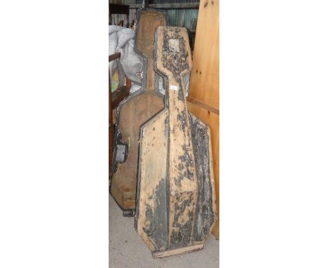 Old wooden case for a cello 