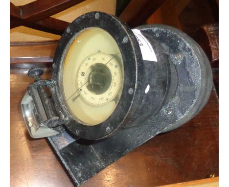 Vintage marine hand bearing compass with bracket 